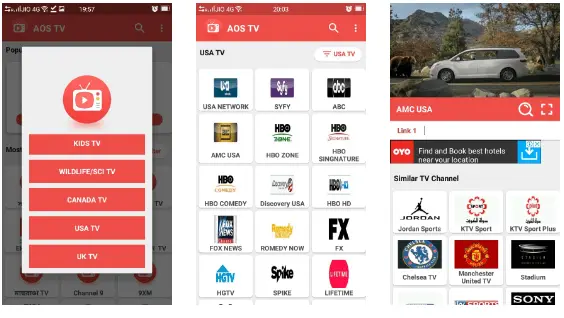 AOS TV APK Screenshot