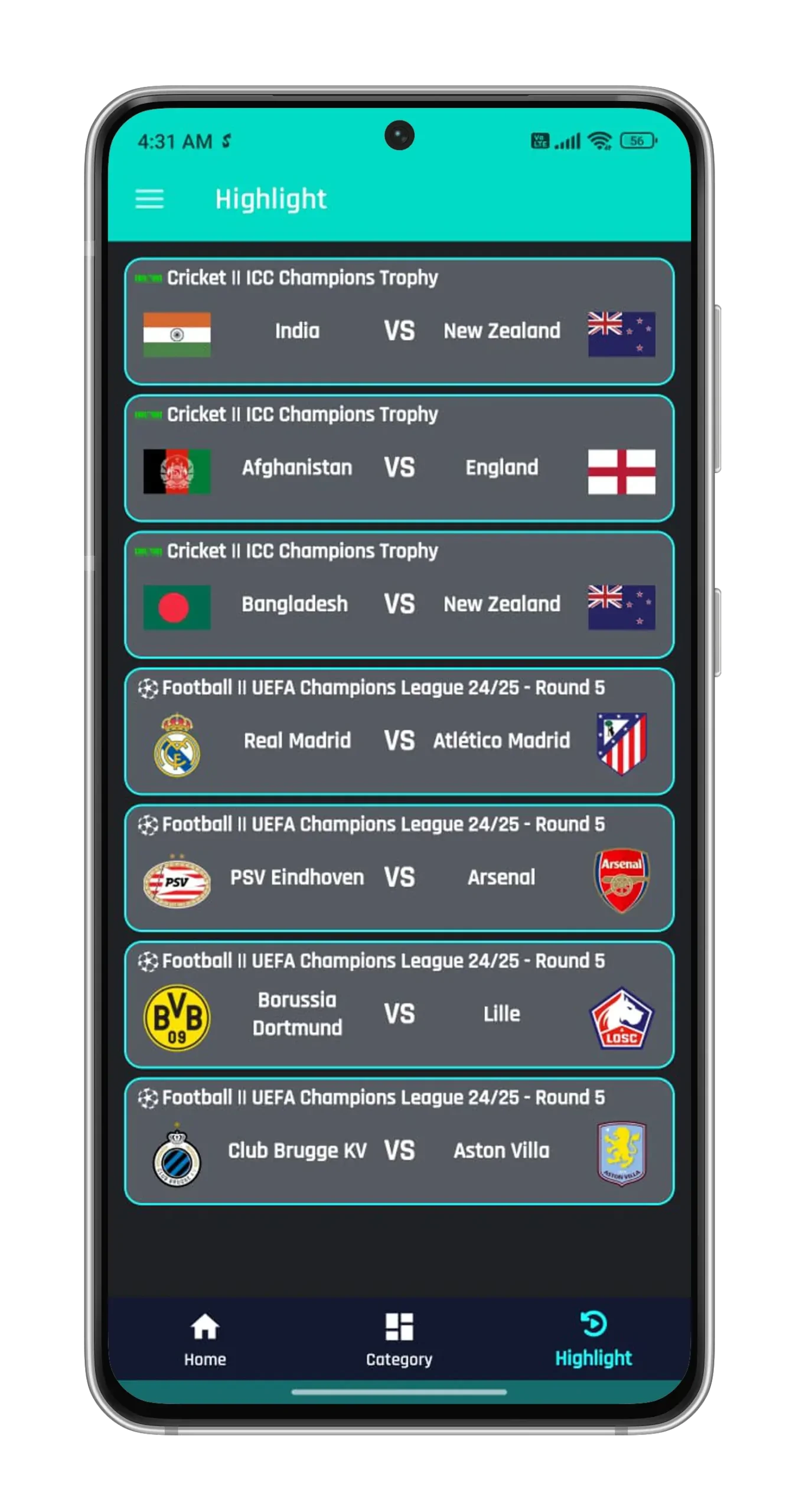 Sportzfy TV APK Screenshot