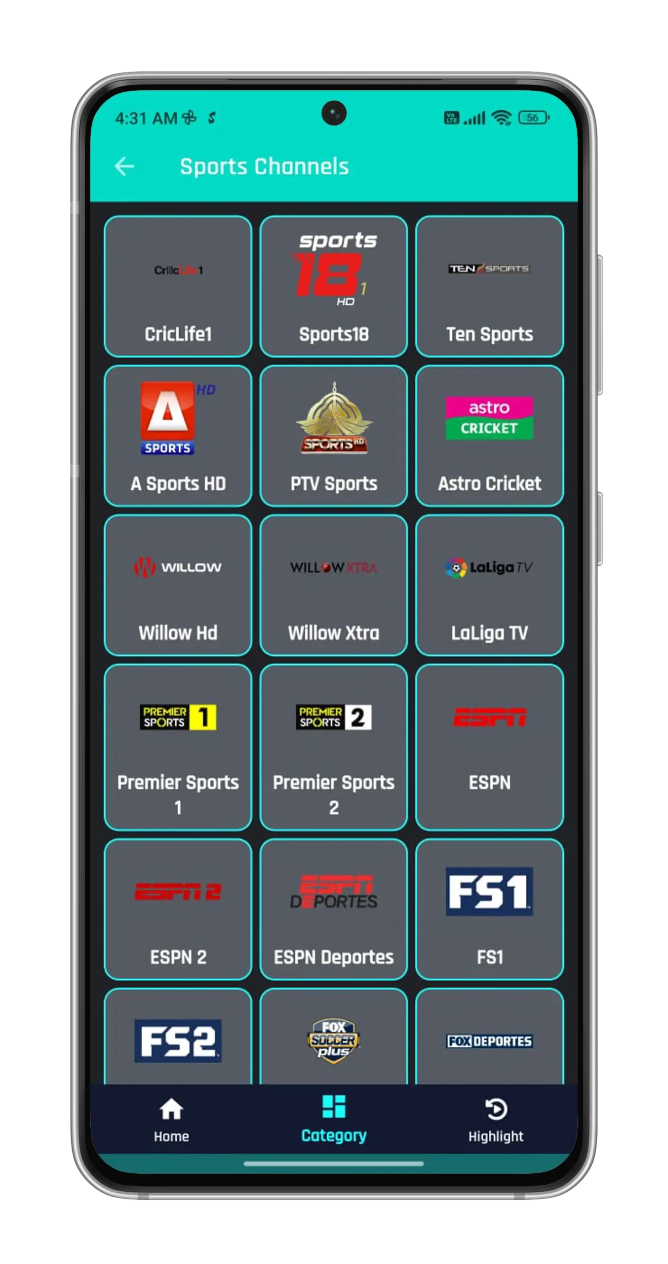 Sportzfy TV APK Screenshot