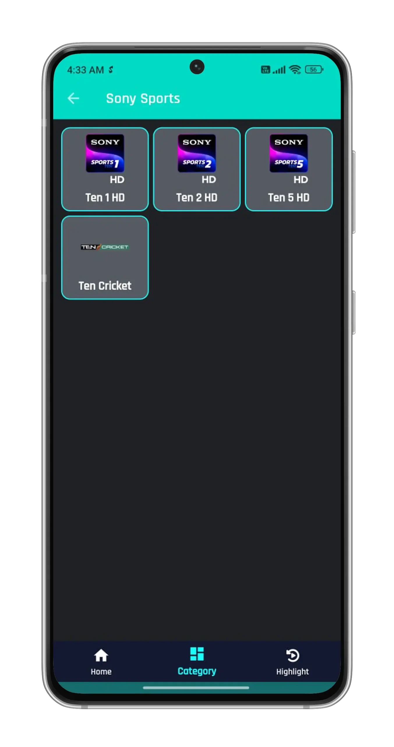 Sportzfy TV APK Screenshot