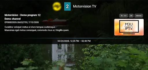 M3U IPTV Screenshot