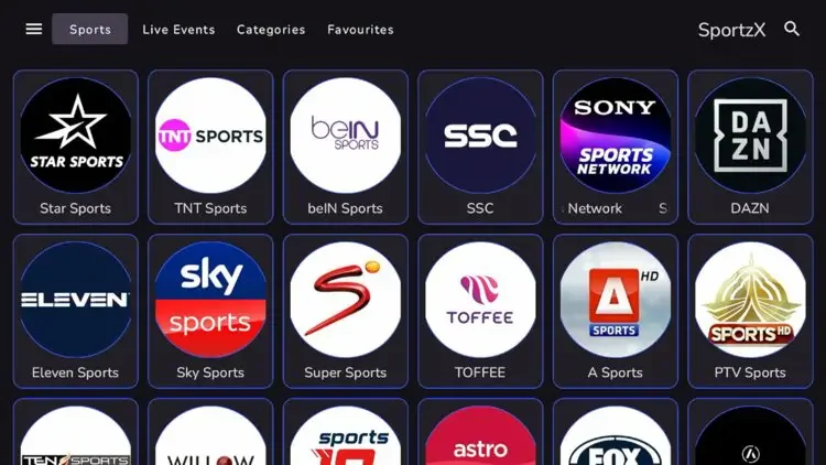 SportzX TV Screenshot