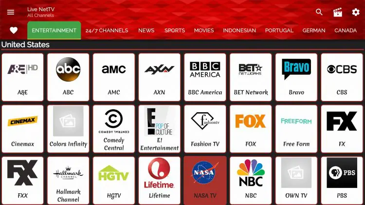 Live Net TV (Pro) Screenshot