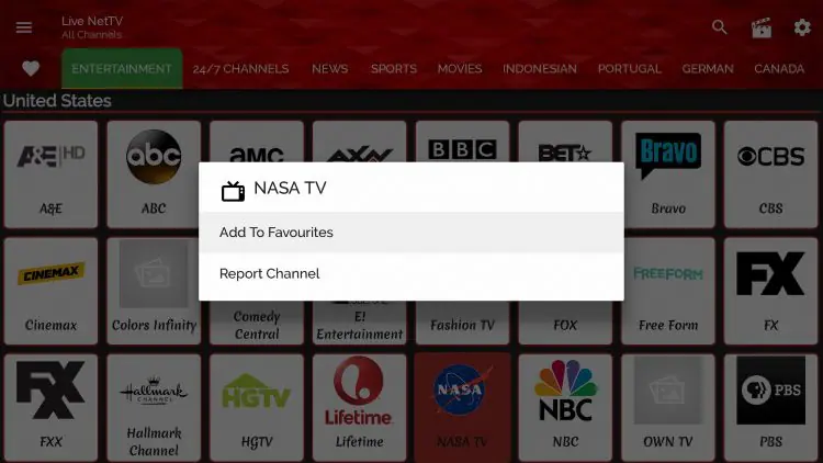 Live Net TV (Pro) Screenshot