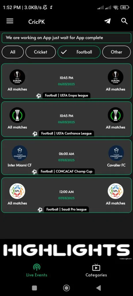 CricPK APK Screenshot