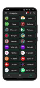 CRICFy TV MOD APK (Premium Unlocked, No Ads) Screenshot