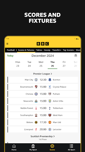 BBC Sport Screenshot