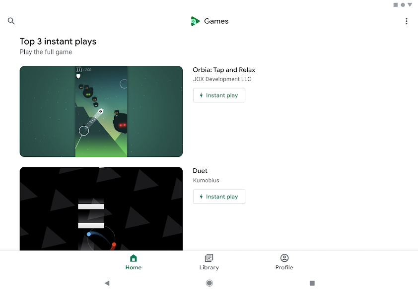 Google Play Games Screenshot